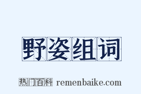 野姿组词是什么意思的图片